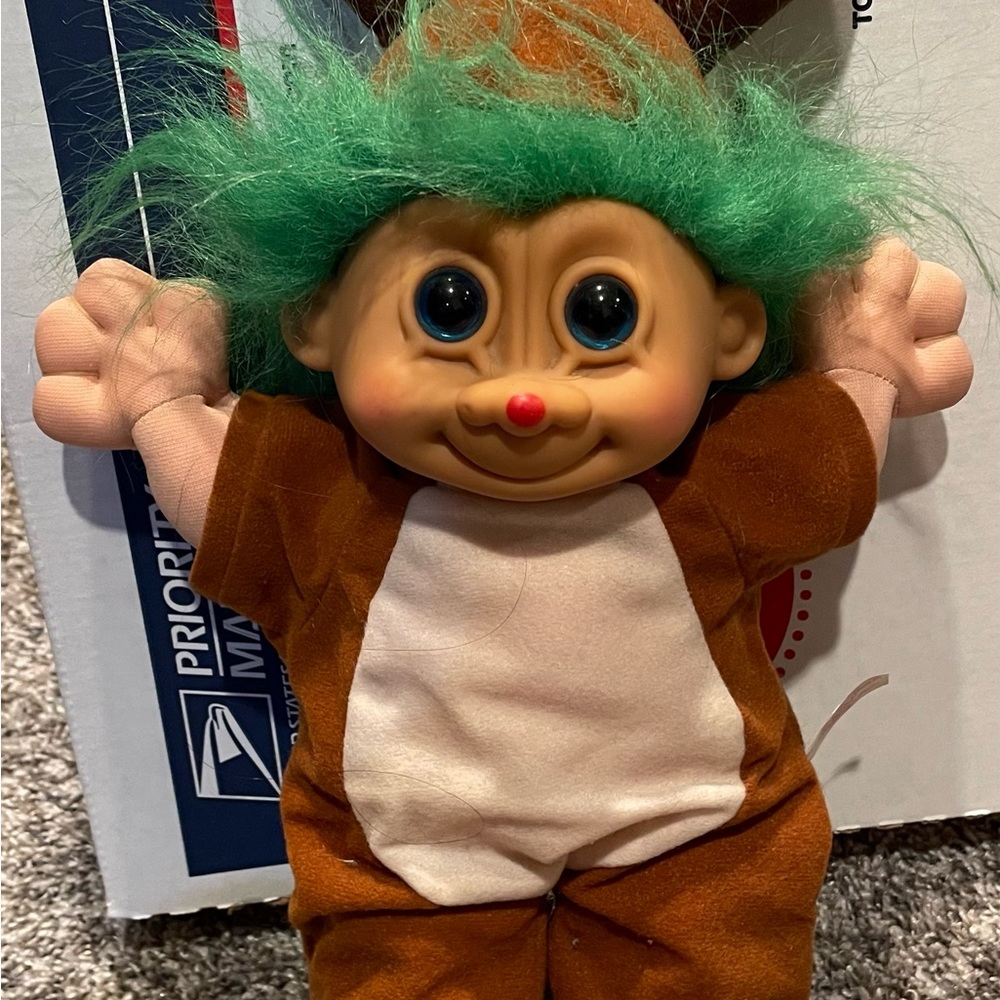 Russ Vintage Troll Kidz Rudy- 90s Christmas Troll Collectible.